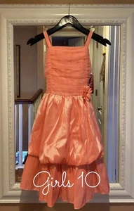 NWT Princess Faith Girls Special Occasion Dress-Beautiful Coral Color Size 10 - Picture 1 of 3