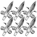 6 Pcs 201 Stainless Steel Garden Decoration Tip Picket Fence Finials