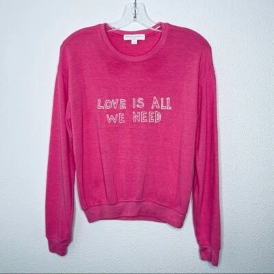 Suéter Pullover Rosa Talla S Nuevo Sin Etiquetas Spiritual Gangster Love is All We Need Foto 1 de 4