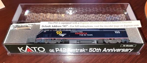 Kato N Skala Amtrak 50th Anniversary P42 #100 Mitternachtsblau Neu im Karton DCC - Bild 1 von 2