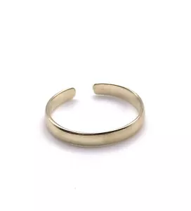 Gold Toe Ring SOLID GOLD Yellow 9ct Gold Solid Gold Easy Fit Toe Ring Plain - Picture 1 of 13