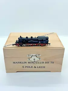 Z Scale Marklin Mini-Club 88062 BR 78 5 Pole Motor Custom Wood Case & LEDs - Picture 1 of 12