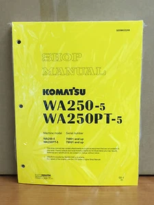 Komatsu WA250-5, WA250PT-5 Wheel Loader Shop Service Repair Manual - Picture 1 of 1
