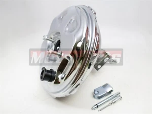 Amplificador de freno eléctrico cromado de 9" estilo Delco único para GM Chevy Chevrolet Chevelle - Imagen 1 de 5