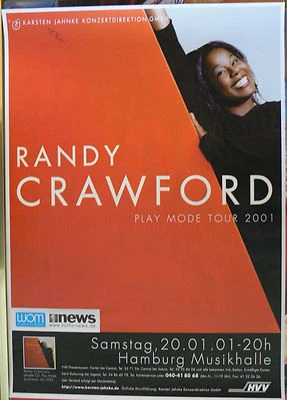 Randy Crawford Konzert Poster Plakat signiert signed autograph Signatur - Bild 1 von 2