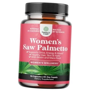 Extra Strength Saw Palmetto for Women - DHT Blocker Restoring Hair Vitamins - Picture 1 of 7