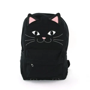 NEW BLACK+WHITE+PINK CANVAS KITTY,CAT BACKPACK,BAG - Picture 1 of 4
