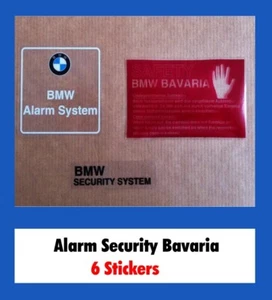 Calcomanías para sistema de alarma BMW Bavaria radio seguridad 6+3 pegatinas juego de pegatinas - Imagen 1 de 3