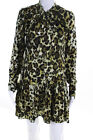 Alexis Womens Tie Neck Leopard Print Lydia Dress Brown Size Small 12694650