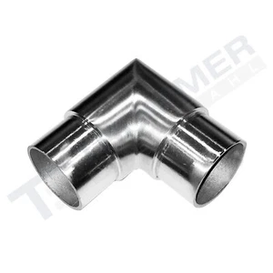 Edelstahl Steckfitting Rohrverbinder 42,4x2,0 Eckbogen 90° Geländer V2A - Bild 1 von 2