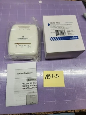 Termostato mecánico económico de una sola etapa (1H/0C) White-Rodgers 1C20-102 Foto 1 de 3