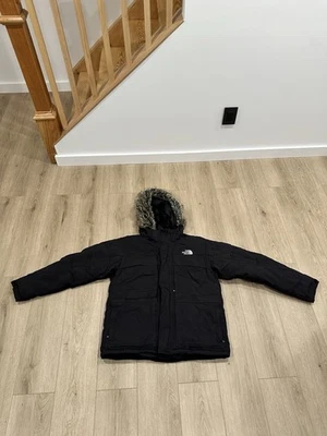THE NORTH FACE HYVENT McMURDO PARKA DOWN HOOD PUFFER BLACK JACKET LARGE - Image 1 of 4