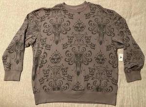 Sudadera Pullover Papel Pintado Mansión Embrujada Parques Disney Adulto XLarge - Nueva con Etiquetas - Imagen 1 de 5
