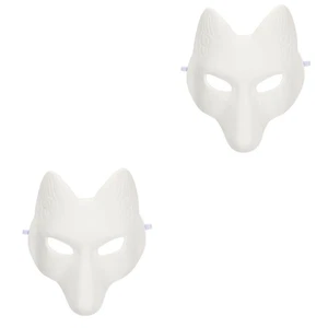 2-pak Lis Twarz Zdanie Dziecko Mężczyzna Zwykłe maski Dekoracja Halloween Zrób to sam - Zdjęcie 1 z 12
