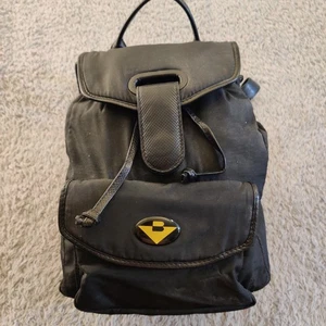 Vintage BOTTEGA VENETA Rucksack Nylon Leder echt alt Geld minimalistisch Tasche - Bild 1 von 13