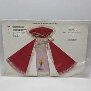Infant Of Prague Vestment 7” Gown Dress Handmade Catholic Doll Red - Picture 1 of 11