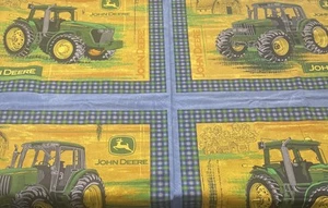 NEW Vtg. John Deere Tractor Pillow Panels 100% Cotton Canvas by Springs Industry - Picture 1 of 9