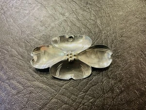 Broche prendedor vintage de plata de ley con flores de tamaño mediano - Imagen 1 de 4