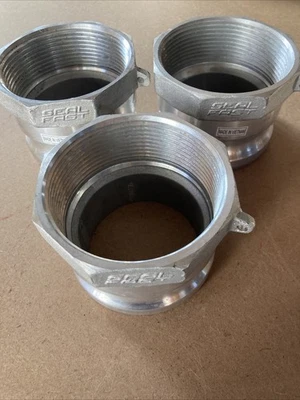 3 Pack - 3" Type A Camlock Female NPT x Male Adapter Aluminum, Hose A300IAL - Image 1 of 4