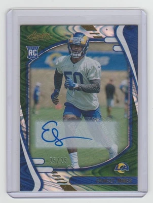 ERNEST JONES IV 2021 Absolute GREEN SPECTRUM Rookie Autograph SP RC AUTO #25/25 - Image 1 of 2