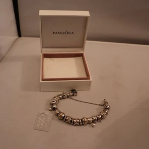 Pandora Bettelarmband Sterlingsilber und 14 Karat Gold - Wow - Bild 1 von 8