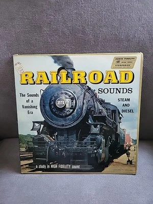 Railroad Sounds Steam and Diesel Lp Record 1958 Audio Fidelity 5843 Locomotive  Foto 1 de 4