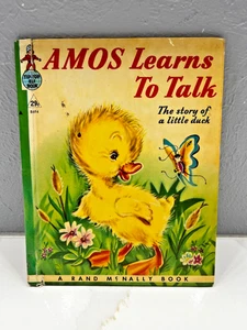 Amos Learns to Talk Story of a Little Duck Rand McNally Elf Book 1950 - Picture 1 of 6