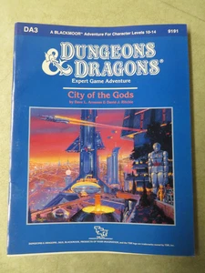 Dungeons & Dragons Expert 1987 juego aventura City of the Gods DA3 9191 - Imagen 1 de 3