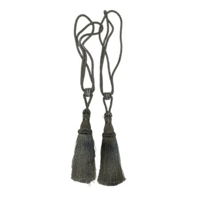 New Shimmering Sage Green Curtain Tie Back Tassels Set of 2 — 第 1/2 张图片