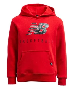 Boys’ $42 New Balance Team Red "NB Basketball" Hoodie Size S (4) NEW WITH TAGS - Picture 1 of 2