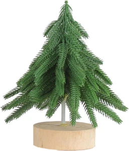 Mini Christmas Tree Artificial Tabletop Christmas Tree with Wooden Base Xmas ... - Picture 1 of 12