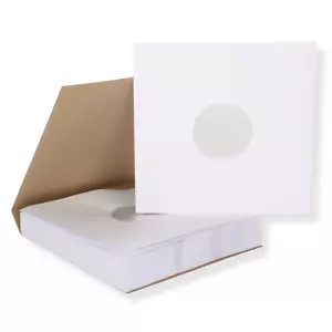 100 St. reinweiße LP/Maxi Singles Papier Innenhüllen, gefüttert,90 gr. - Bild 1 von 4
