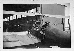 MAROC MEDIOUNA PHOTO SOLDAT AVIATION AVION BIPLAN 1949 ? - Foto 1 di 1