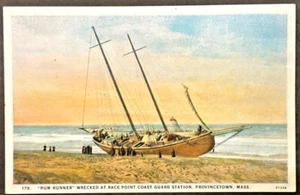 Provincetown MA Rumrunner wrecked at Race Point Coast Guard Station  SHIPS FREE - Picture 1 of 2