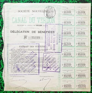 Dépt 13 - Aix en Provence ? - Ste Nouvelle du Canal du Verdon de Mars 1896 - Picture 1 of 1