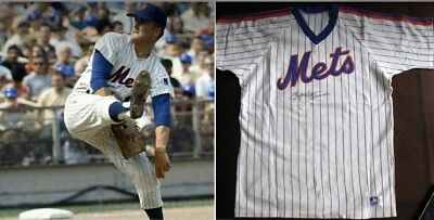 RARE Tug McGraw dec.04 PSA/DNA 1969 New York Mets Authentic Autographed Jersey - Image 1 of 4