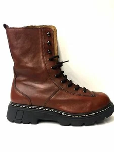 SCARPE ANFIBIO STIVALE UNISEX JUNIOR SAMUEL I5499 MARRONE PELLE AI NUOVO - Picture 1 of 2
