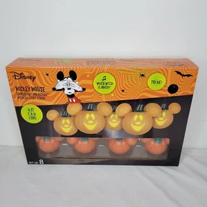 Disney Halloween Seasonal Mickey Mouse Projection Pumpkin Singing String Lights - Picture 1 of 3