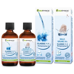 Biotraxx Classic 1:1 - 2x 100ml water treatment set with activador HCL- CDS 0.3%