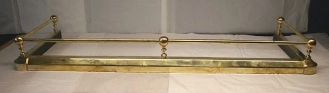 Fireplace Brass Extending Fire Fender  Surround  ref 335C Cover