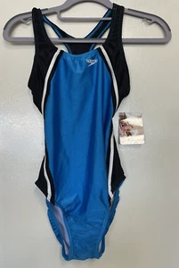 NWT - SPEEDO Girls Blue Moon 7140718 One Piece Splashback Open Size 14 - Picture 1 of 7