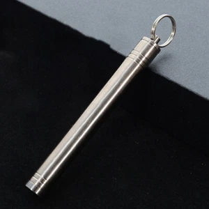 Titanium Pill Holder Match Survival Waterproof EDC Container Case Box - Picture 1 of 7