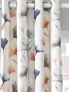 John Lewis Ginkgo Paar Verdunkelung gefütterte Ösenvorhänge B168 Tropfen 182 cm - Bild 1 von 4