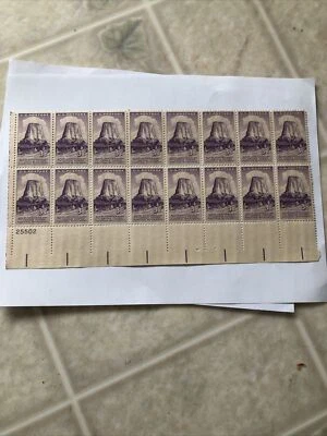 Scott #1084 Devils Tower - 50th Anniversary 3c - 1956 Mint NH Pane of 16 - Image 1 of 3