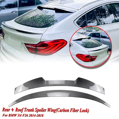 Kit de alerón de maletero trasero + alerón divisor de techo para BMW X4 F26 2014-2018 2015 2016 Foto 1 de 4