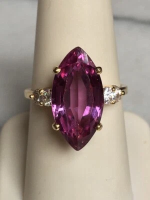 ANILLO ORO AMARILLO 14KT ZAFIRO Y CIRCONITA CÚBICA. TALLA 7,5 Foto 1 de 4