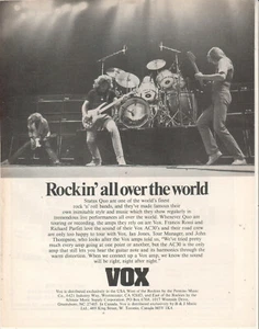 Status Quo 1982 Ad- Vox amps  Advertisement - Picture 1 of 1