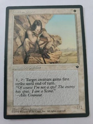 MTG Magic The Gathering Card Icatian Scout Summon Soldier White Fallen Empires  - Image 1 of 2