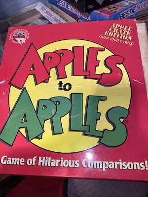 Apples to Apples Apple Crate Deluxe Edition party crate wooden box - Image 1 of 2