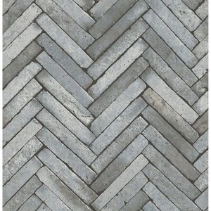 Grey Concrete Herringbone Bricks on Paste the Wall Wallpaper 2767-23758 - Picture 1 of 2